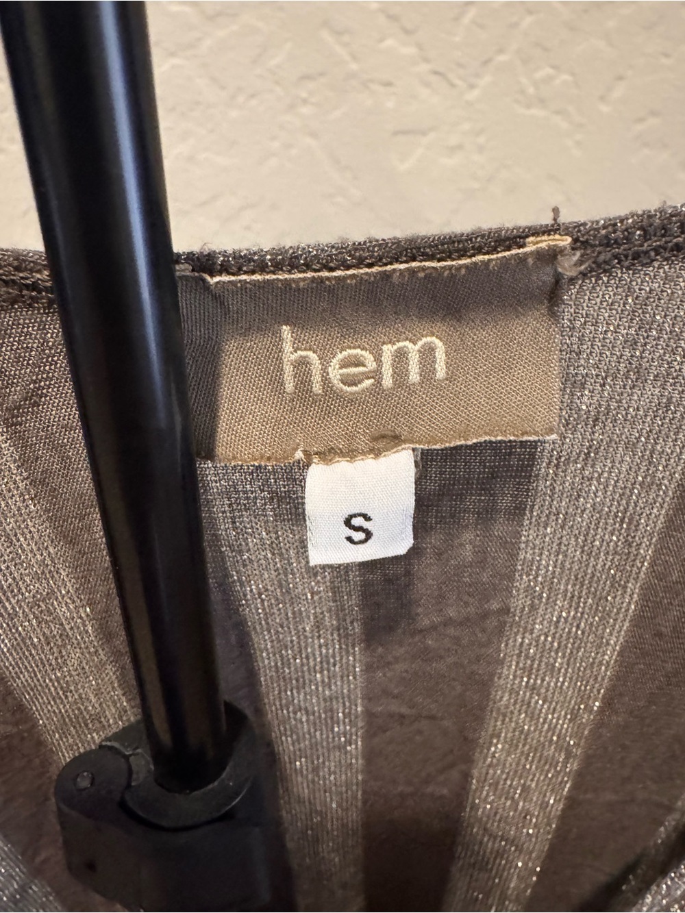 Deadstock Y2K Hem Gray Knit Tunic with Silver Metallic Stripes $66 - Picture 2 of 8